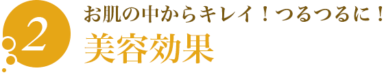 2.お肌の中からキレイ！つるつるに！「美容効果」